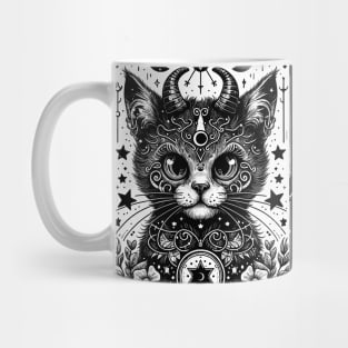 Devilish Cat Tarot Card Mug